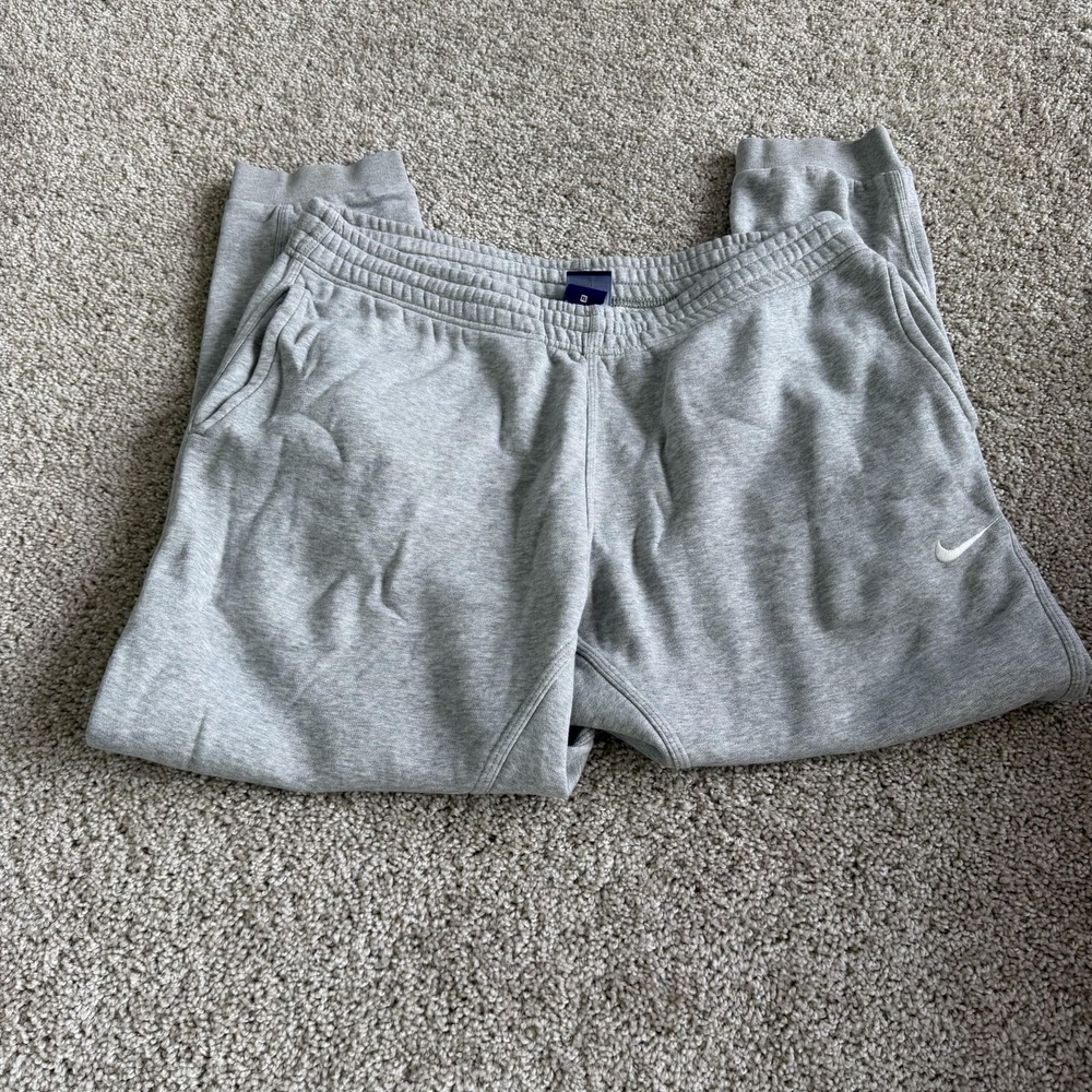 Nike Sweatpants Mens XL Gray Fleece Elastic Waist Pockets Tapered Joggers